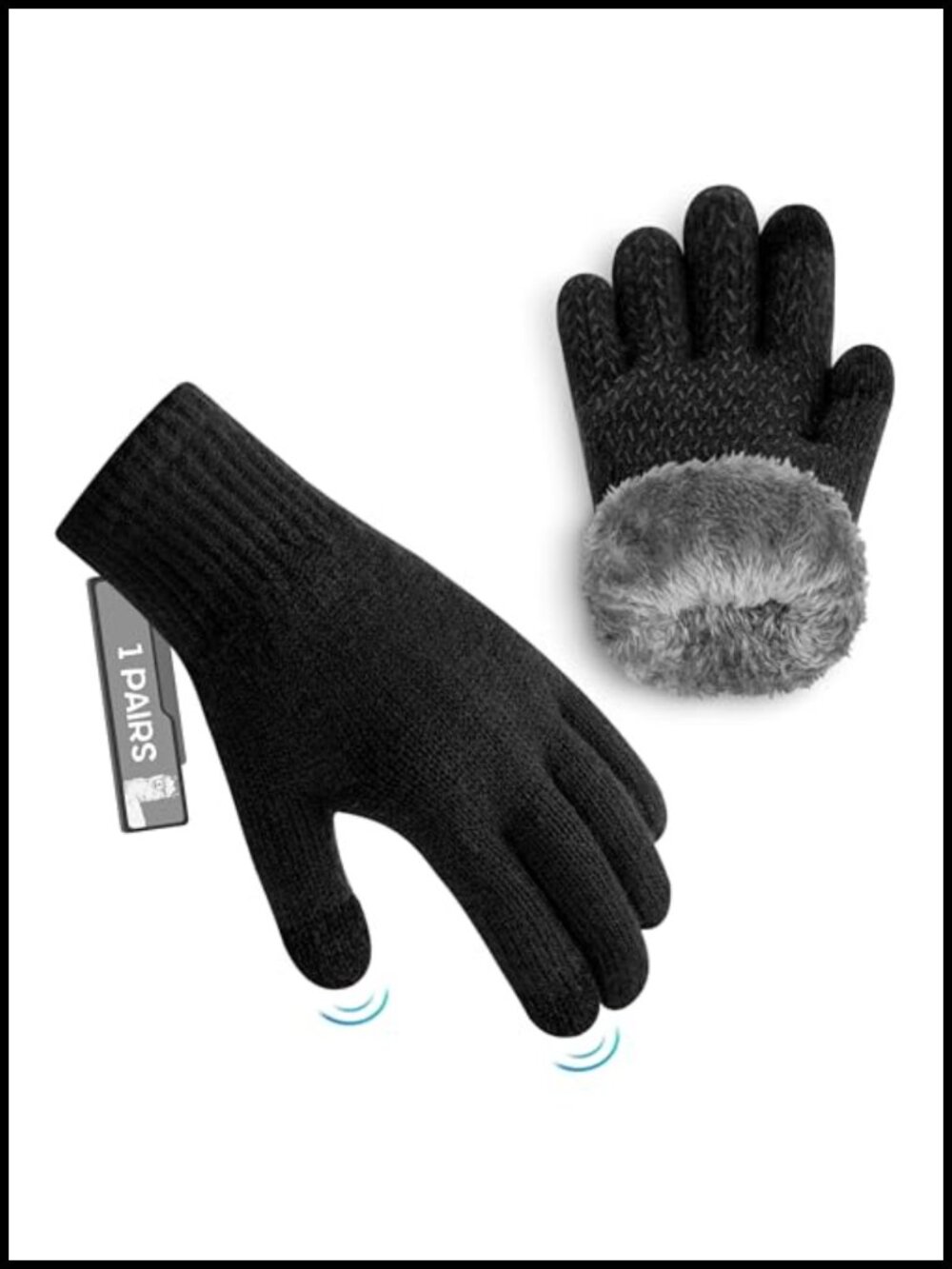 Kids Alpaca Wool Fleece Lined Winter Gloves Touchscreen Thermal